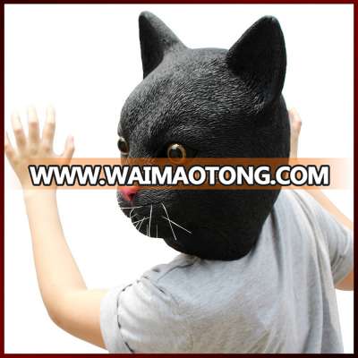 Halloween Francy Dress Party Costume Animal Head Mask Black Cat Cosplay Masquerade